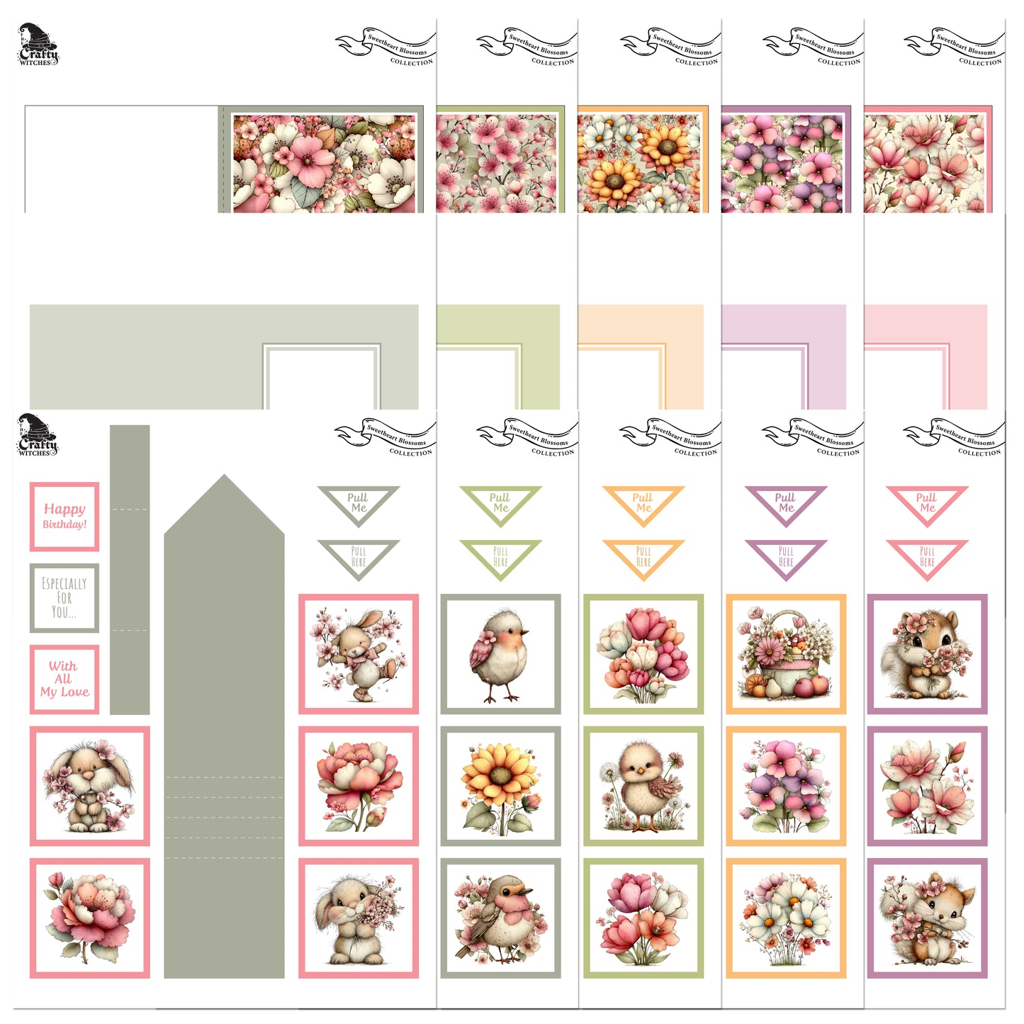 The Crafty Witches Magical Sweetheart Blossoms Digital Collection