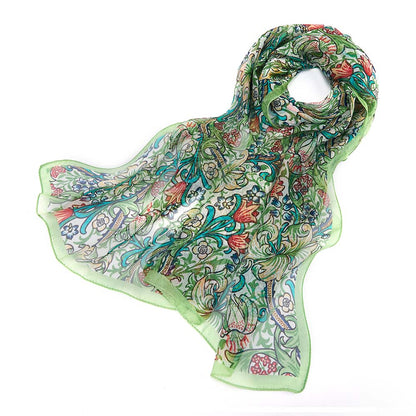Signare Tapestry William Morris Golden Lily Silk Scarf with Sling Bag