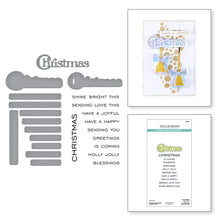 Spellbinders Christmas Sentiments Clear Stamp & Die Set from the All About Christmas Collection by Lisa Horton