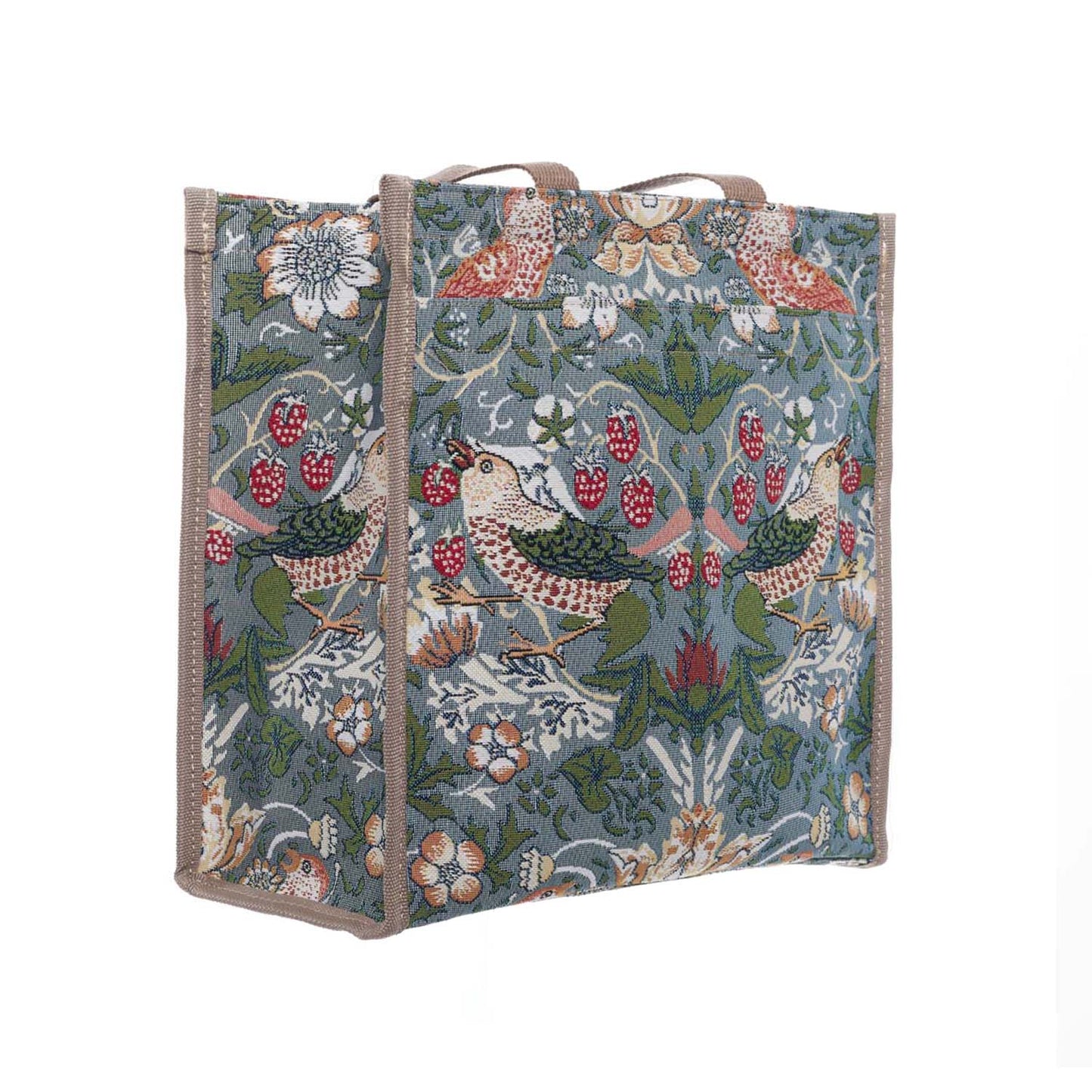 Signare Tapestry William Morris Shopper, Smart Phone Bag & Frame Purse Strawberry Thief Grey