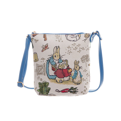 Signature Tapestry Beatrix Potter Peter Rabbit Sling Bag with Zip Purse