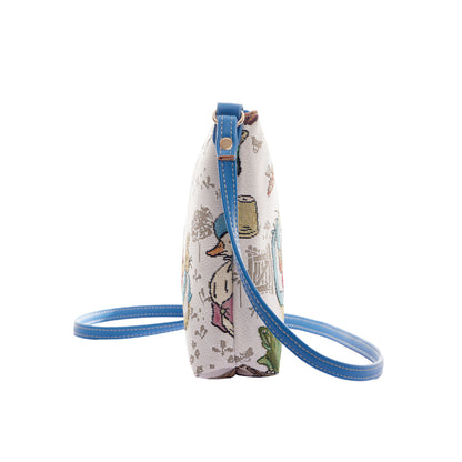 Signature Tapestry Beatrix Potter Peter Rabbit Sling Bag with Zip Purse