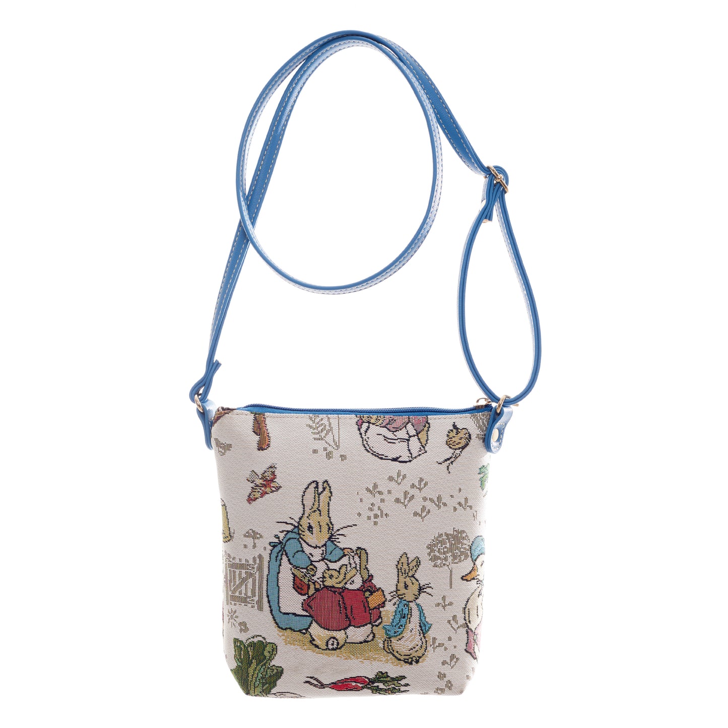 Signature Tapestry Beatrix Potter Peter Rabbit Sling Bag with Zip Purse