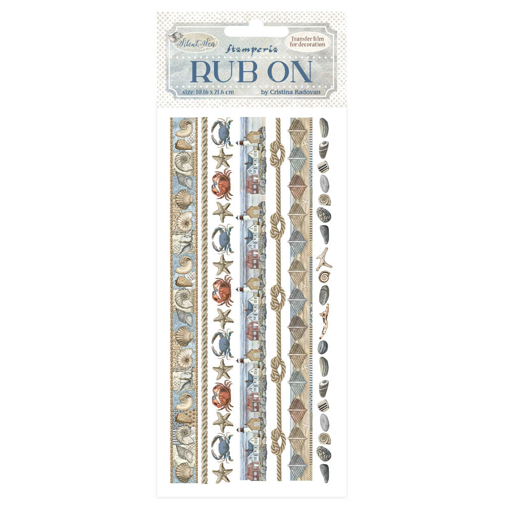 Stamperia Silent Sea Stripes Rub-ons