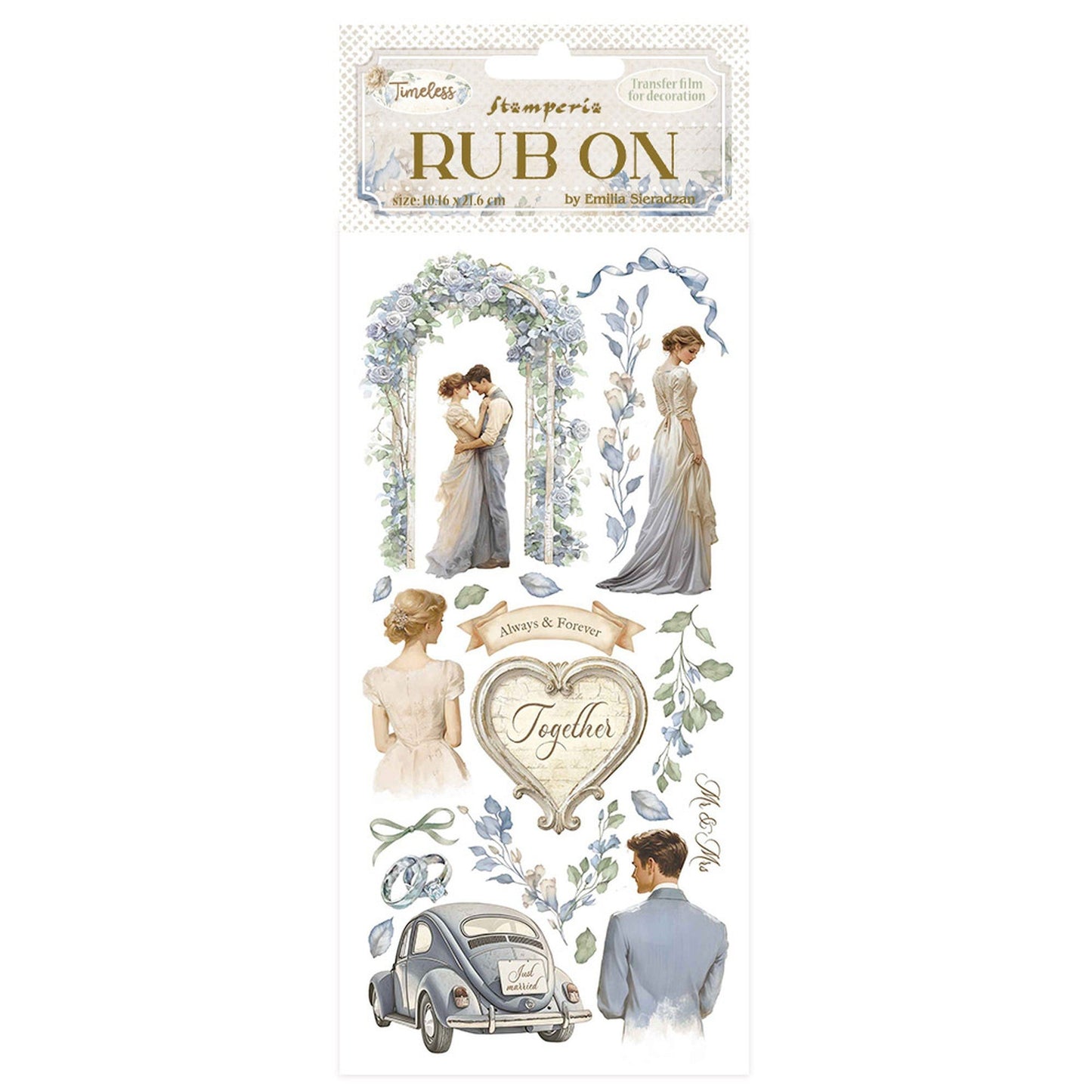 Stamperia Timeless Rub-on Wedding