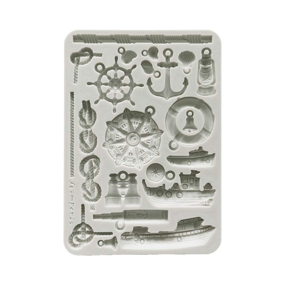 Stamperia Silent Sea A5 Silicon Mould - Rudders & Boats