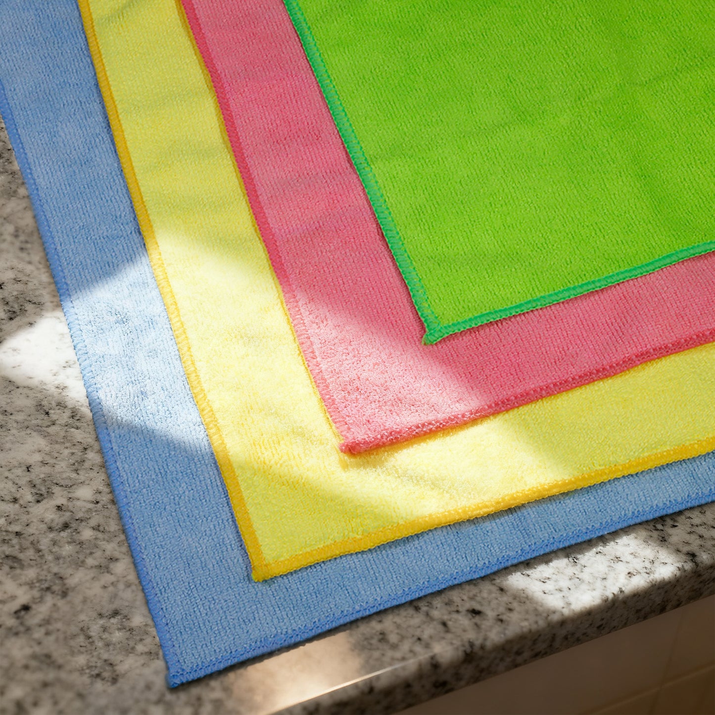 Pack of 10 Durable Microfibre Cleaning Towels - 40cm x 40cm