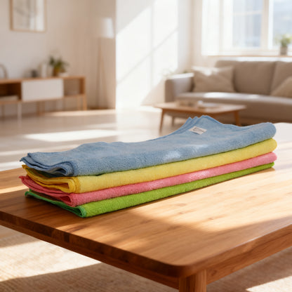 Pack of 10 Durable Microfibre Cleaning Towels - 40cm x 40cm