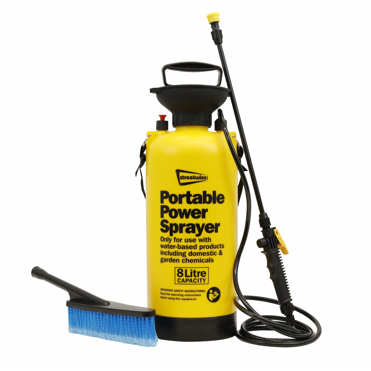 Streetwize 8L Pressure Sprayers with Extra Wash Brush