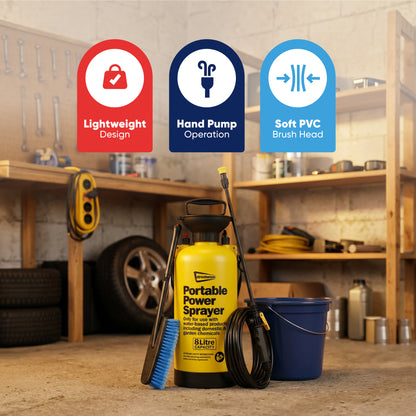 Streetwize 8L Pressure Sprayers with Extra Wash Brush