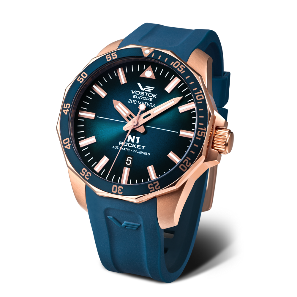 Vostok Europe N1 Rocket NH35-225B616 (Blue Silicone Strap) Watch