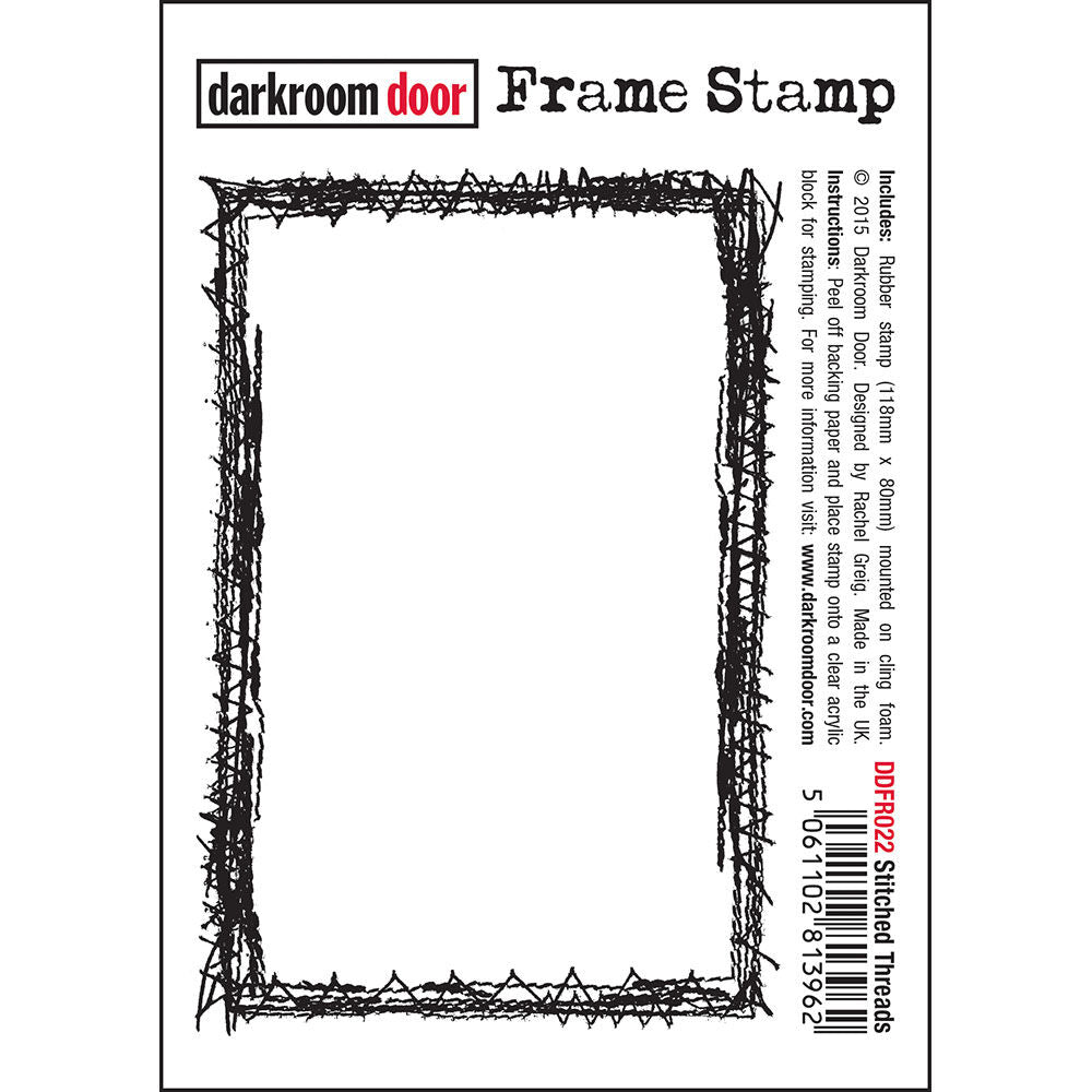 Darkroom Door Stitched Threads Frame Stamp