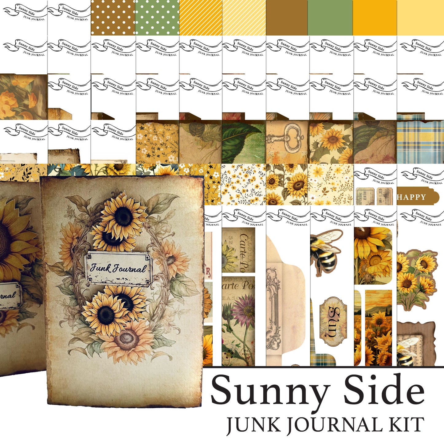 The Crafty Witches Sunny Side Junk Journal Digital Collection
