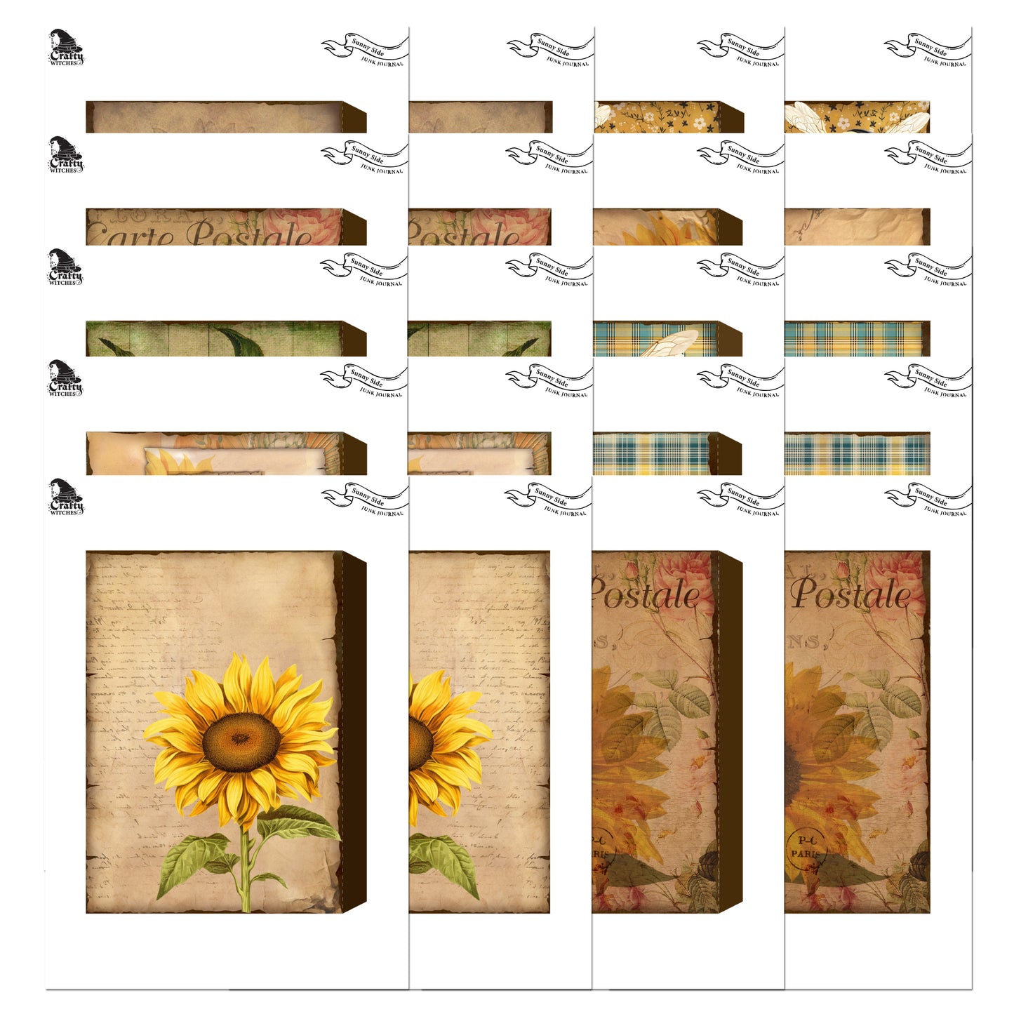The Crafty Witches Sunny Side Junk Journal Digital Collection