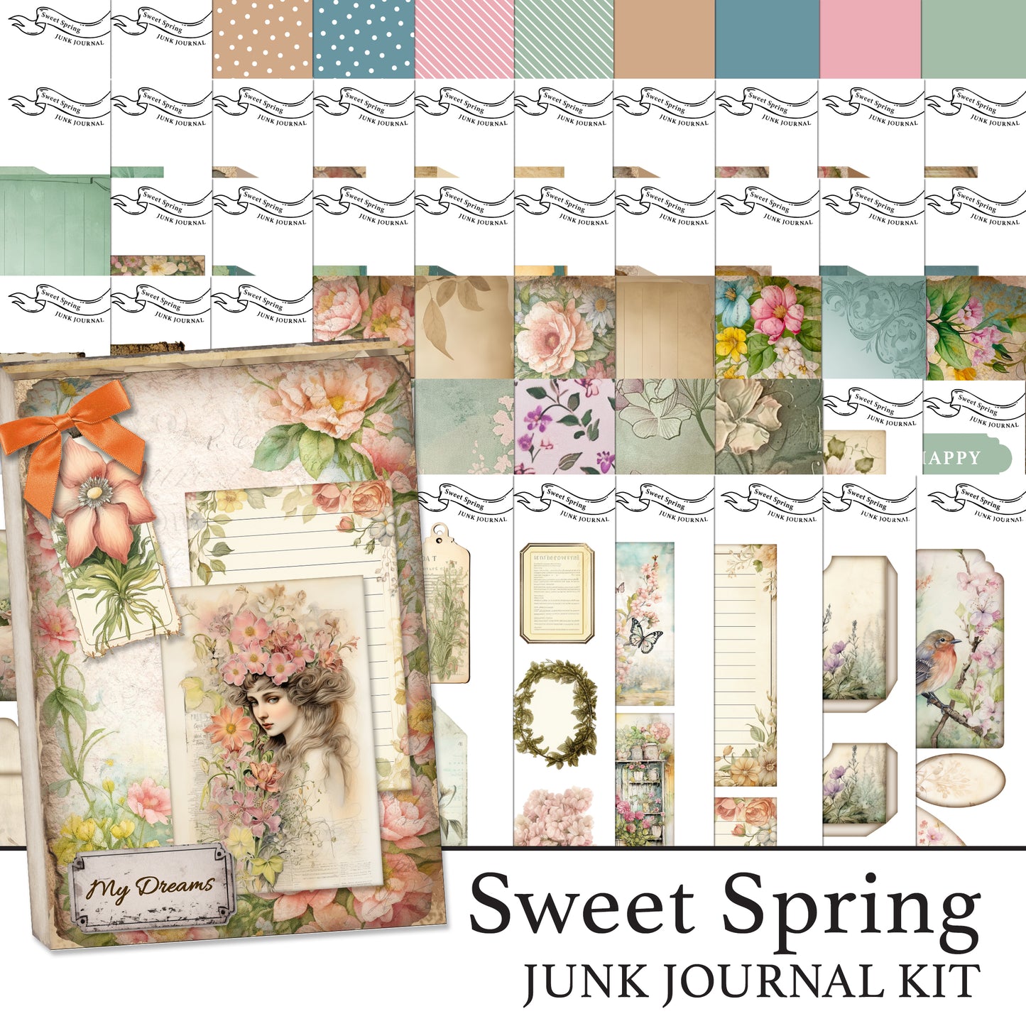 The Crafty Witches Sweet Spring Junk Journal Digital Collection