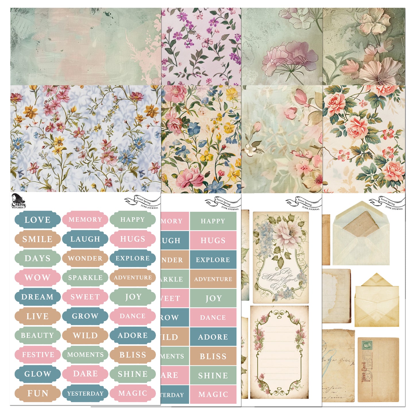 The Crafty Witches Sweet Spring Junk Journal Digital Collection