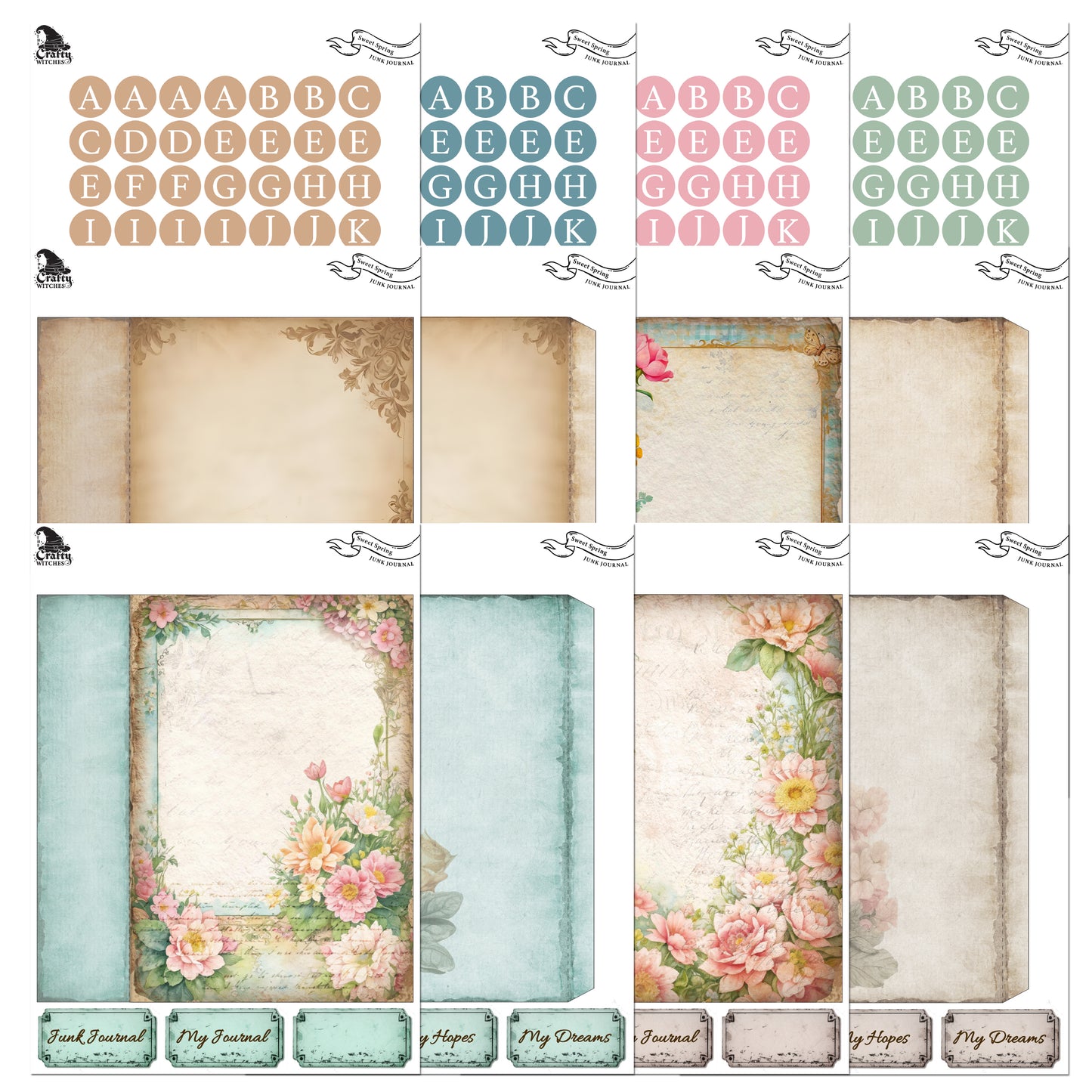 The Crafty Witches Sweet Spring Junk Journal Digital Collection