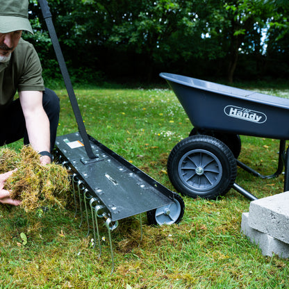 The Handy 78 Litre Galvanised Steel Wheelbarrow with Twin Puncture Proof Tyres
