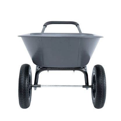 The Handy 78 Litre Galvanised Steel Wheelbarrow with Twin Puncture Proof Tyres