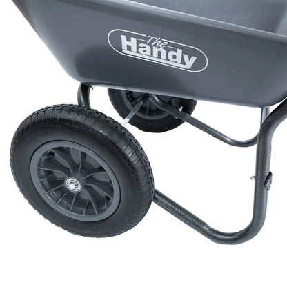The Handy 78 Litre Galvanised Steel Wheelbarrow with Twin Puncture Proof Tyres
