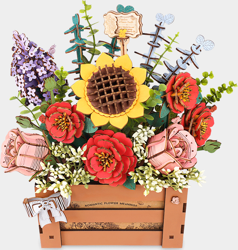 Rowood Wooden Bloom Box - DIY 3D Puzzle - TW02H
