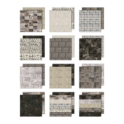 Tim Holtz Idea-ology Palette Papers Final Release Collection – 72 Sheets (12" x 12" & 8" x 8")