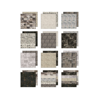 Tim Holtz Idea-ology Palette Papers 8"x8" Charcoal