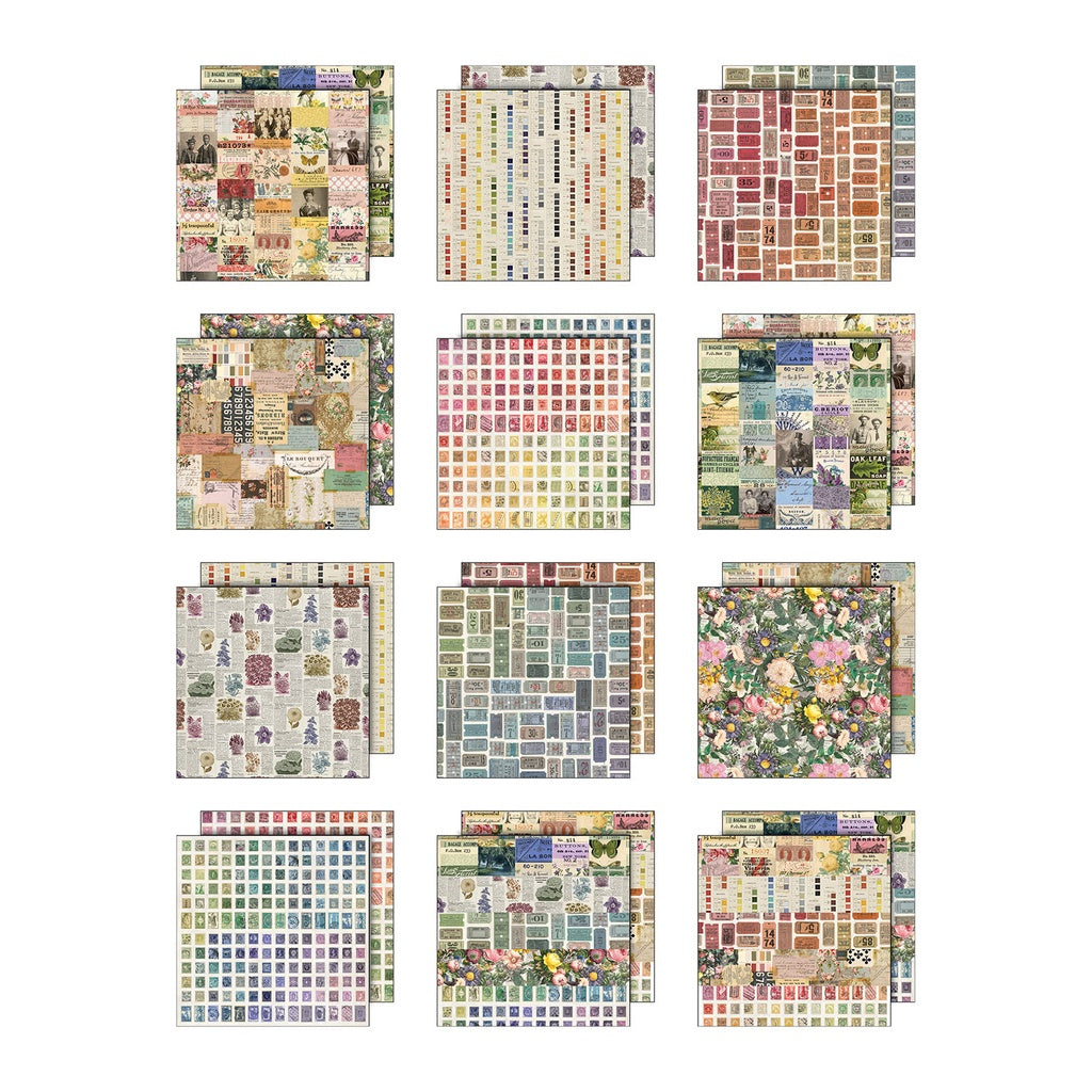 Tim Holtz Idea-ology Palette Papers 12"x12" Multi