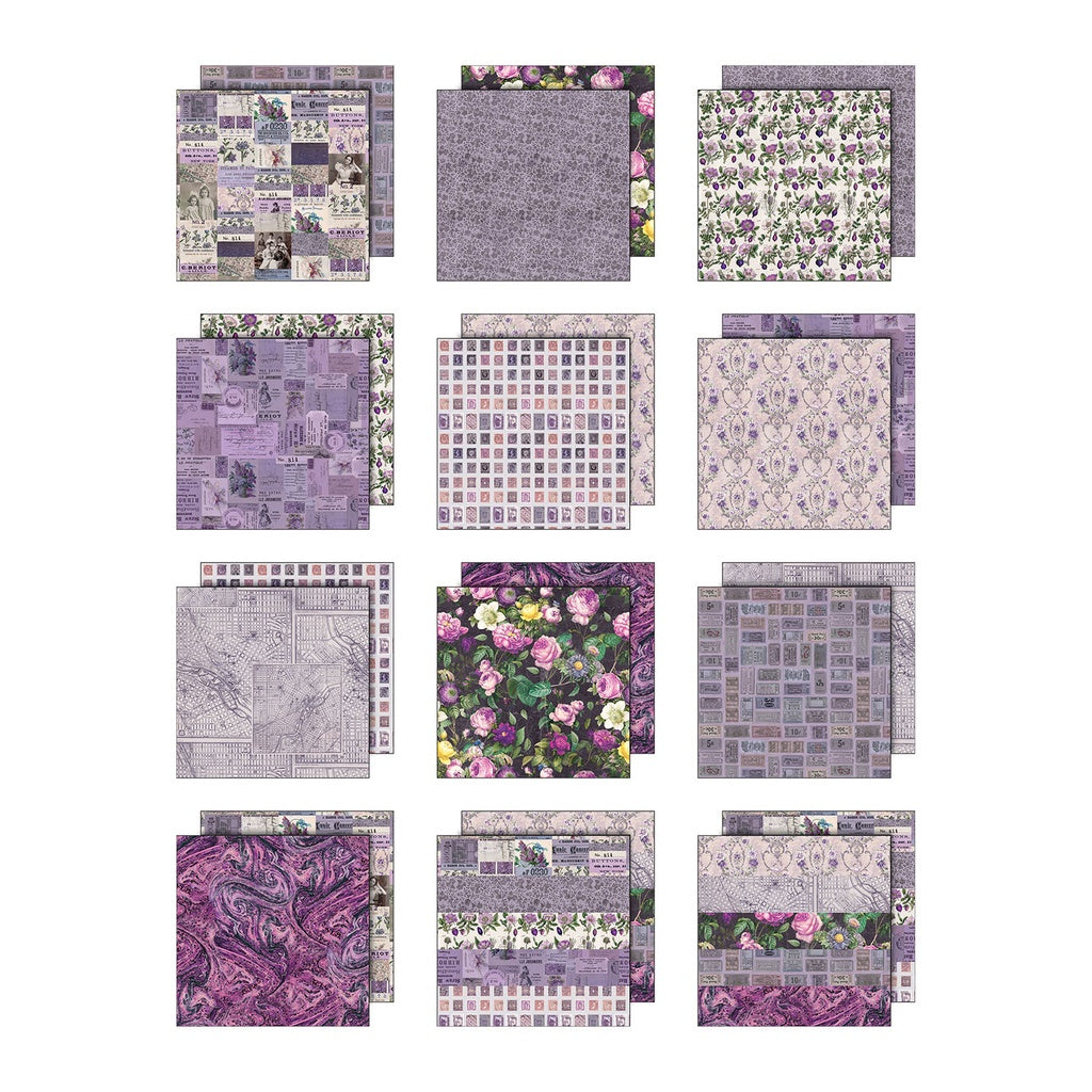 Tim Holtz Idea-ology Palette Papers Final Release Collection – 72 Sheets (12" x 12" & 8" x 8")
