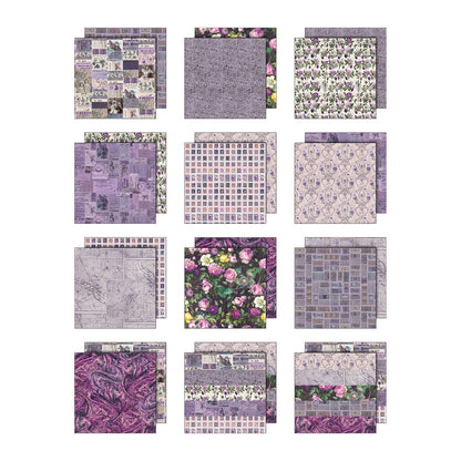 Tim Holtz Idea-ology Palette Papers: Purple Full Collection