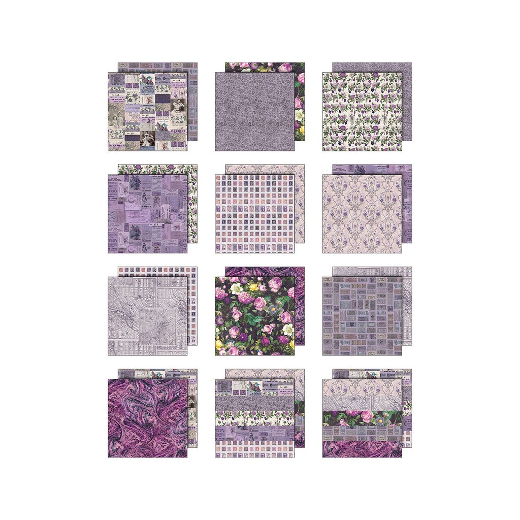 Tim Holtz Idea-ology Palette Papers Final Release Collection – 72 Sheets (12" x 12" & 8" x 8")