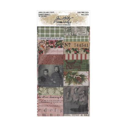 Included in Tim Holtz Idea-ology Christmas 2026 Complete Collection: Tim Holtz idea-ology Christmas Large Collage Strips th94410