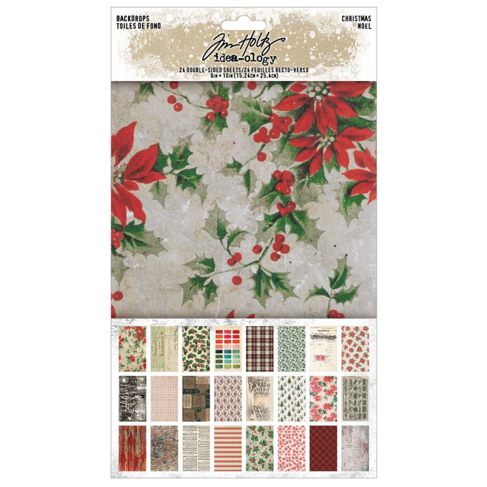 Included in Tim Holtz Idea-ology Christmas 2026 Complete Collection: Tim Holtz idea-ology Christmas 2026 Backdrops th94488