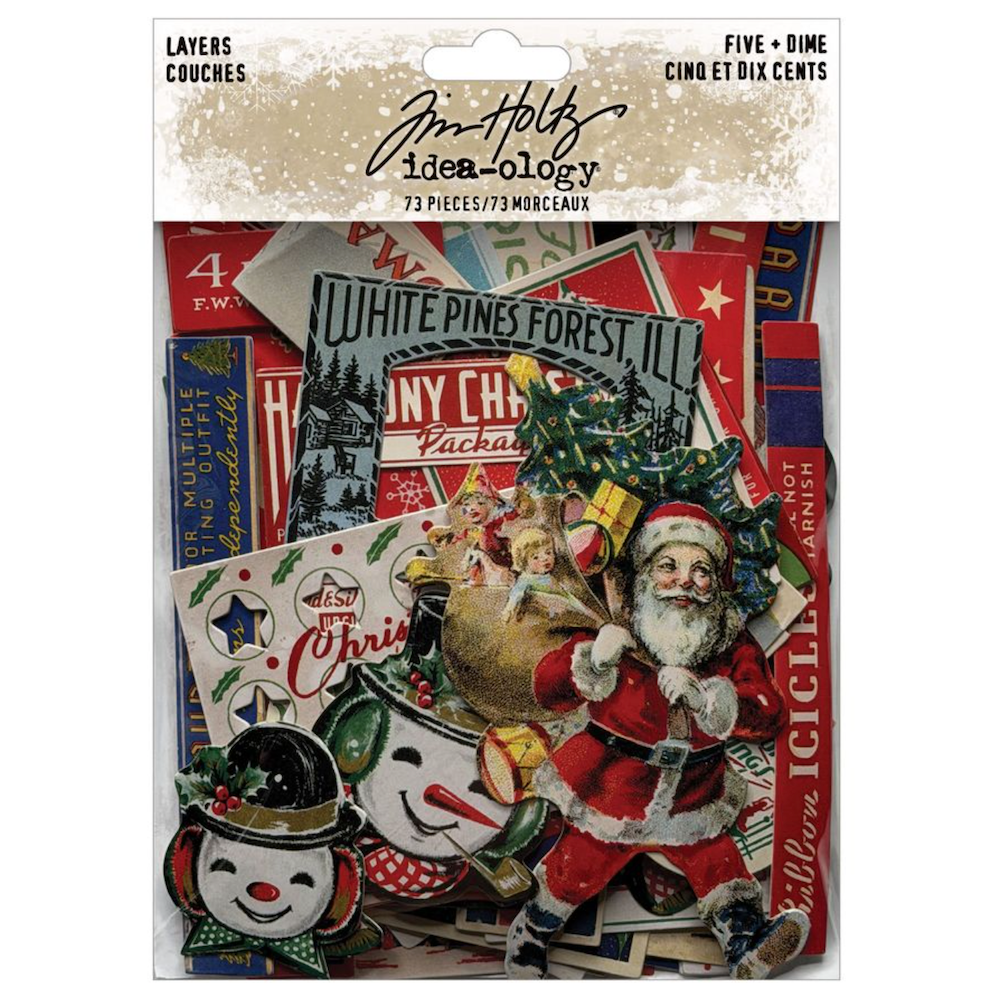 Included in Tim Holtz Idea-ology Christmas 2026 Complete Collection: Tim Holtz idea-ology Christmas 2026 Layers Five + Dime th94496