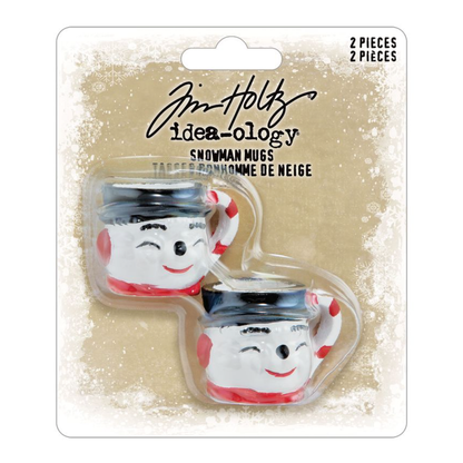 Included in Tim Holtz Idea-ology Mugs & More Collection!: Tim Holtz idea-ology Christmas 2026 Snowman Mugs th94501