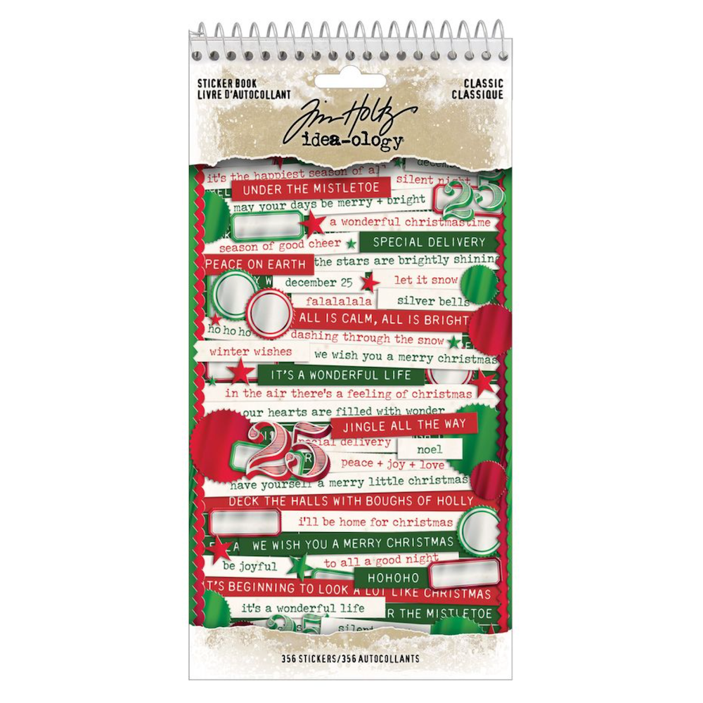 Included in Tim Holtz Idea-ology Christmas 2026 Complete Collection: Tim Holtz idea-ology Christmas 2026 Sticker Book Classic th94502