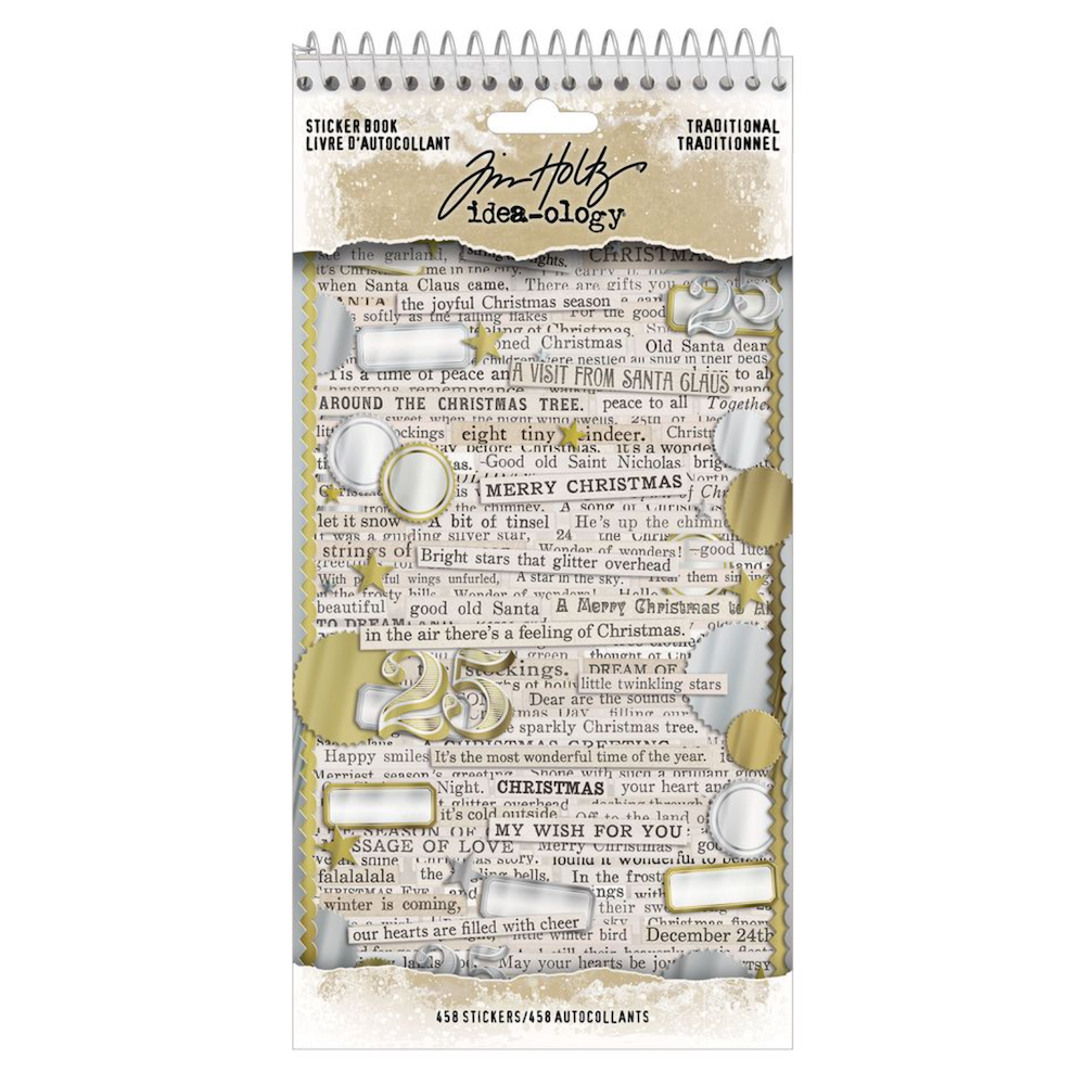 Included in Tim Holtz Idea-ology Christmas 2026 Complete Collection: Tim Holtz idea-ology Christmas 2026 Sticker Book Traditional th94503