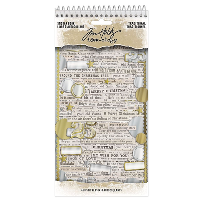 Included in Tim Holtz Idea-ology Christmas 2026 Complete Collection: Tim Holtz idea-ology Christmas 2026 Sticker Book Traditional th94503