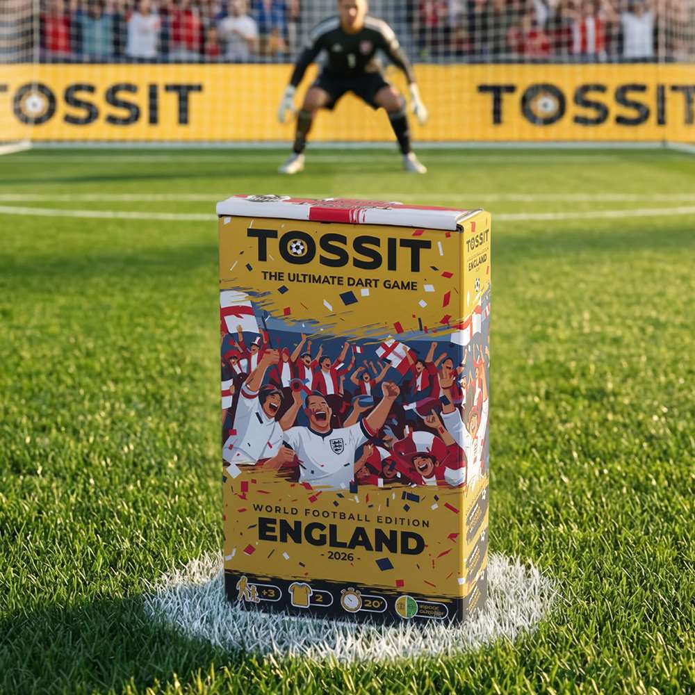 The Happy Puzzle TOSSIT World Cup England Edition with FREE TOSSIT Expansion Pack Colours will Vary