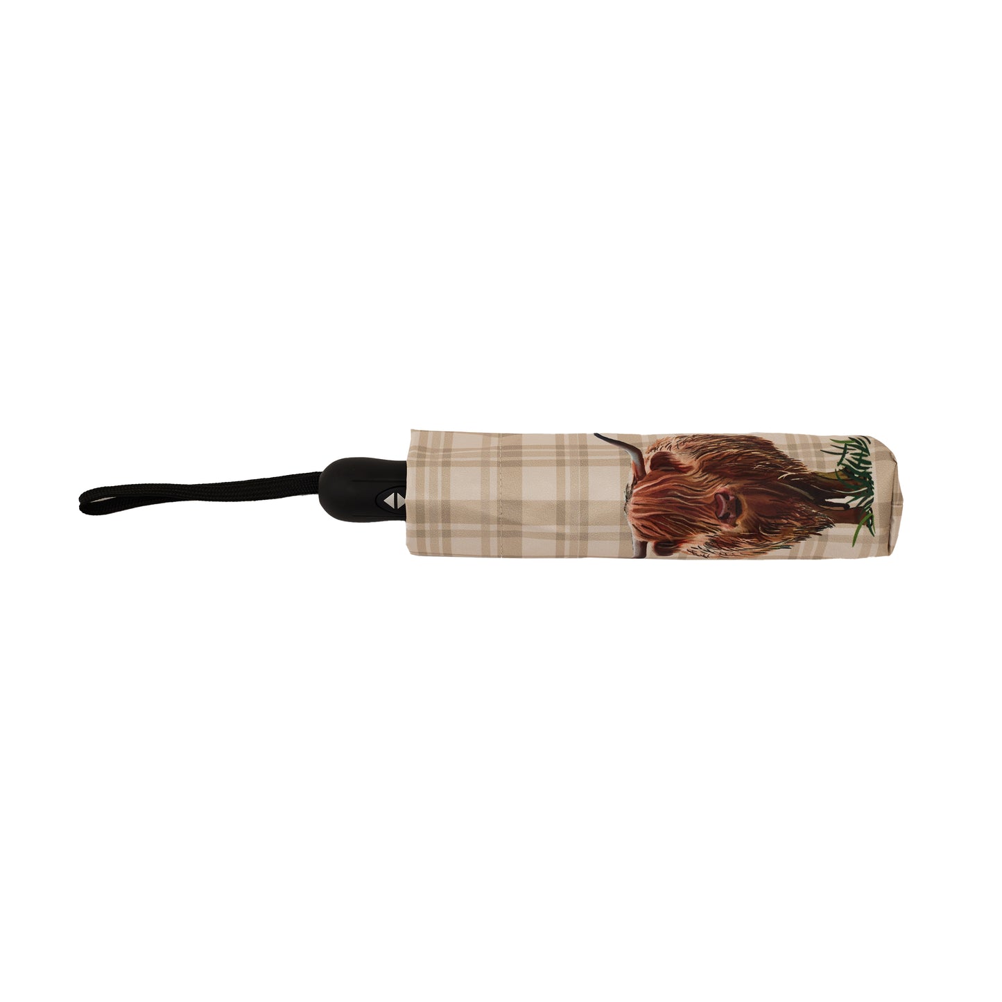Signare Tapestry Highland Cow Automatic Umbrella with Shopper Bag