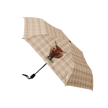Signare Tapestry Highland Cow Automatic Umbrella with Shopper Bag
