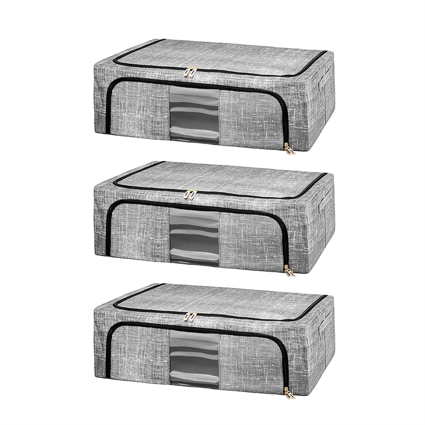 Handy Solutions - Set of 3 - Under The Bed Folding Storage Boxes