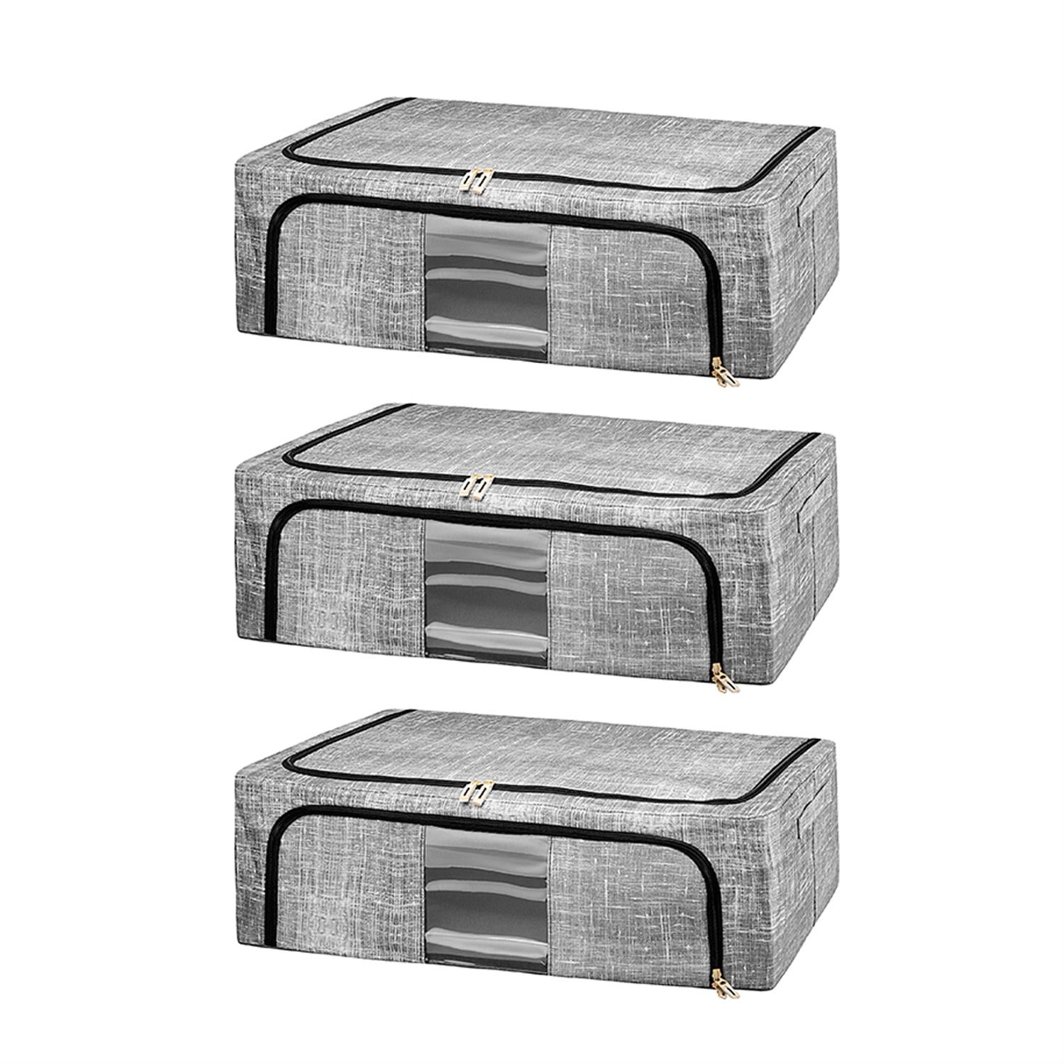 Handy Solutions - Set of 3 - Under The Bed Folding Storage Boxes