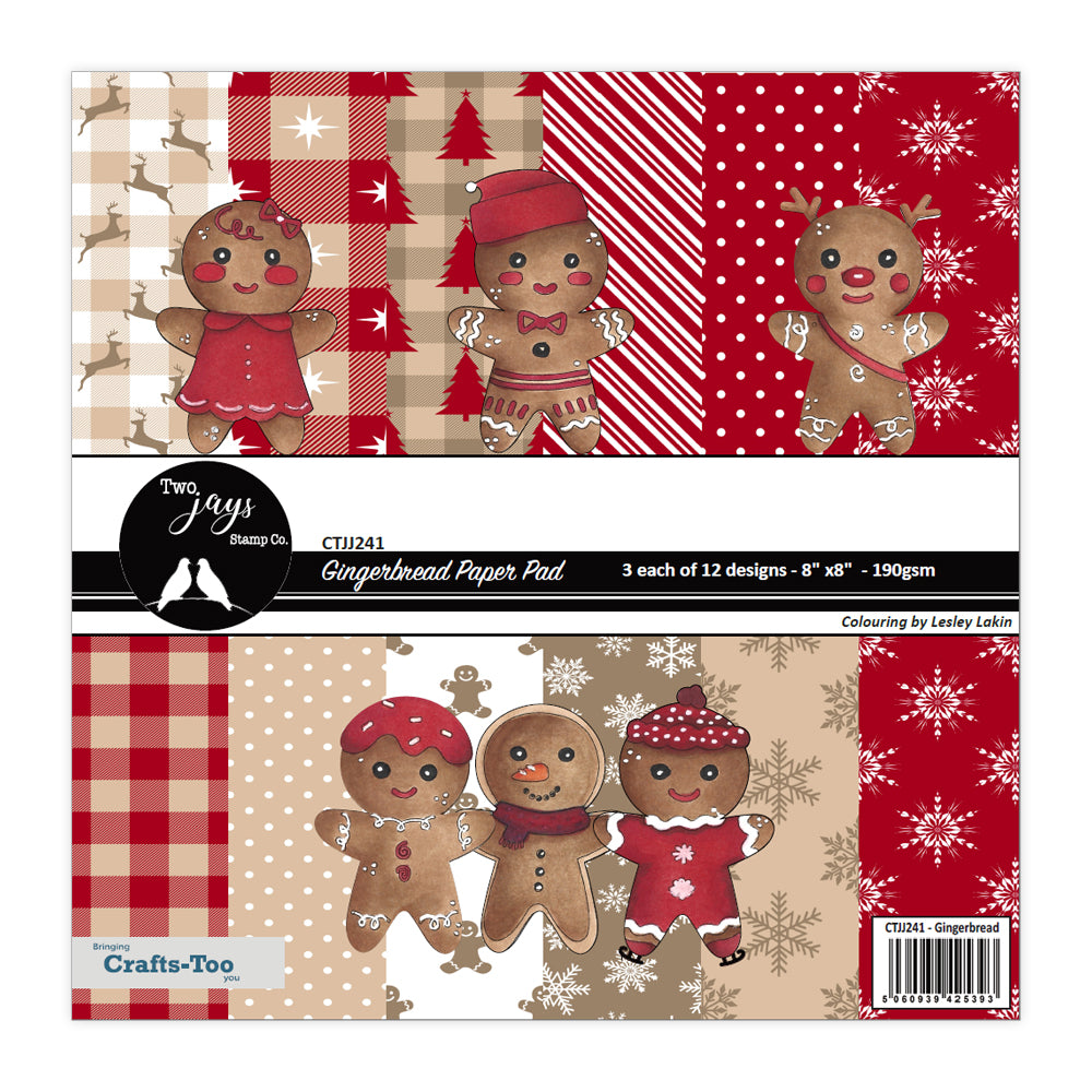 Two Jays Christmas Gingerbread 8 x8" Paper Pad