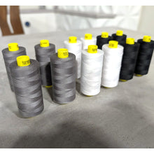 Mara Professional Overlocking Thread - 12,000m - Black, White & Neutral