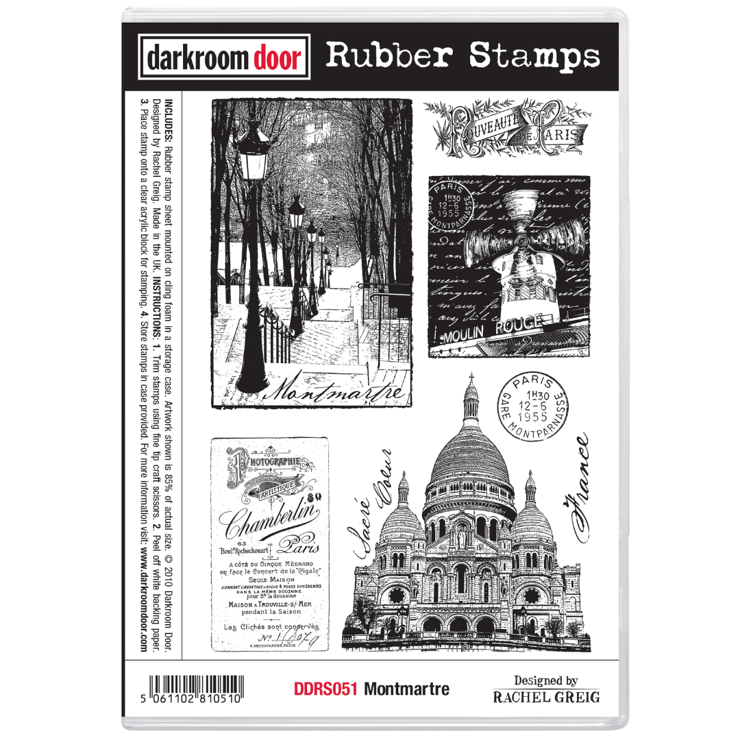 Darkroom Door Rubber Stamp Set - Montmarte