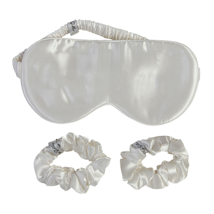 Silky Silks Mulberry Silk Gift Set of Eye Mask & 2 Hair Scrunchies
