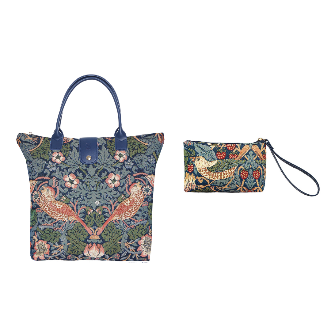 Signare Tapestry William Morris Foldaway Bag & Wristlet