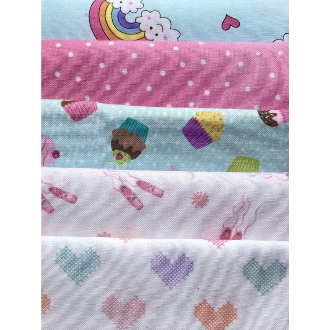 Village Fabrics Fabric Pack 5 Fat Quarters