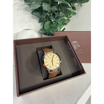 Mathey-Tissot Darius H7915AS Stainless Steel Leather Watch